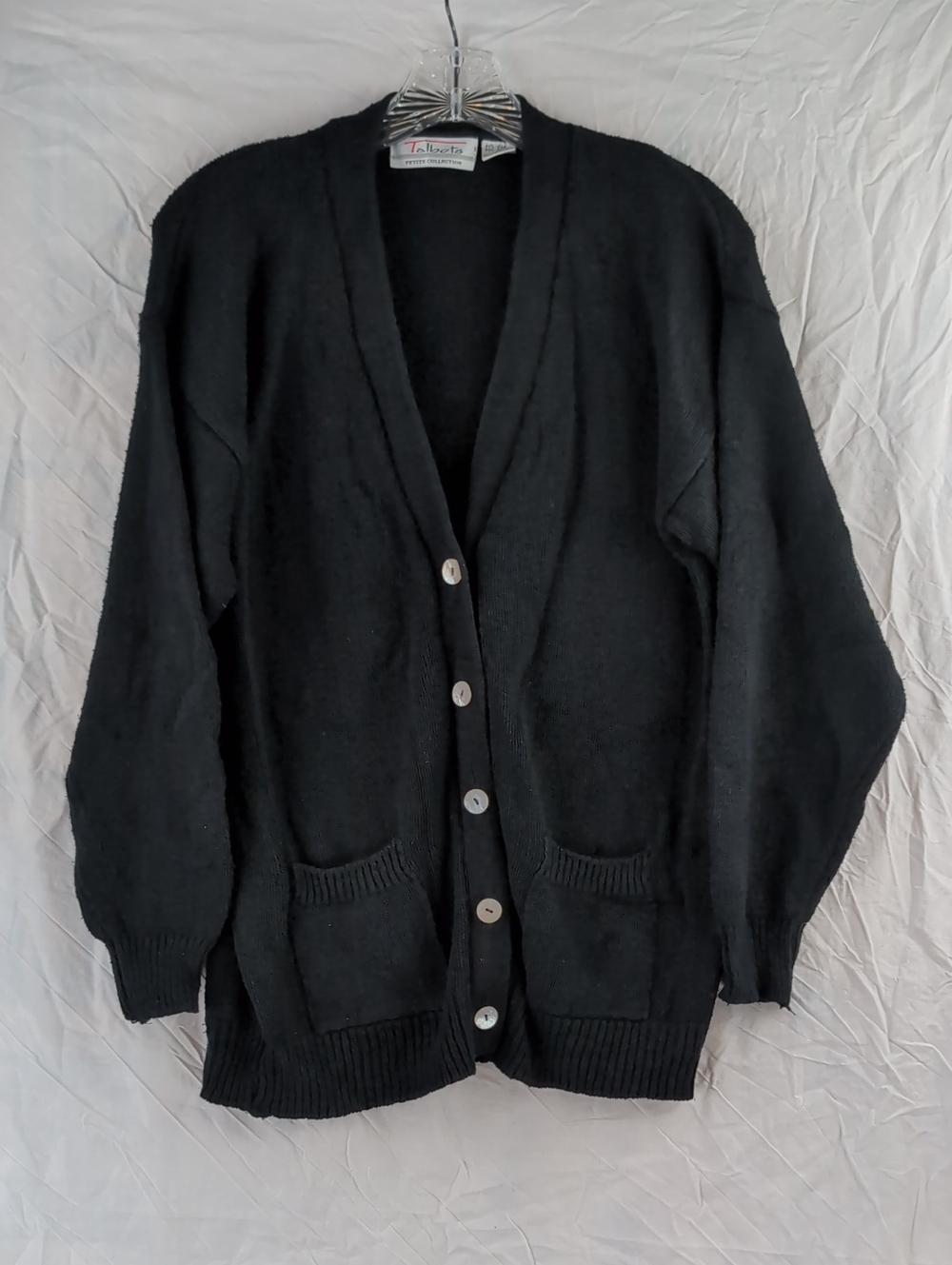 Talbots V-Neck Silk Cardigan Size S